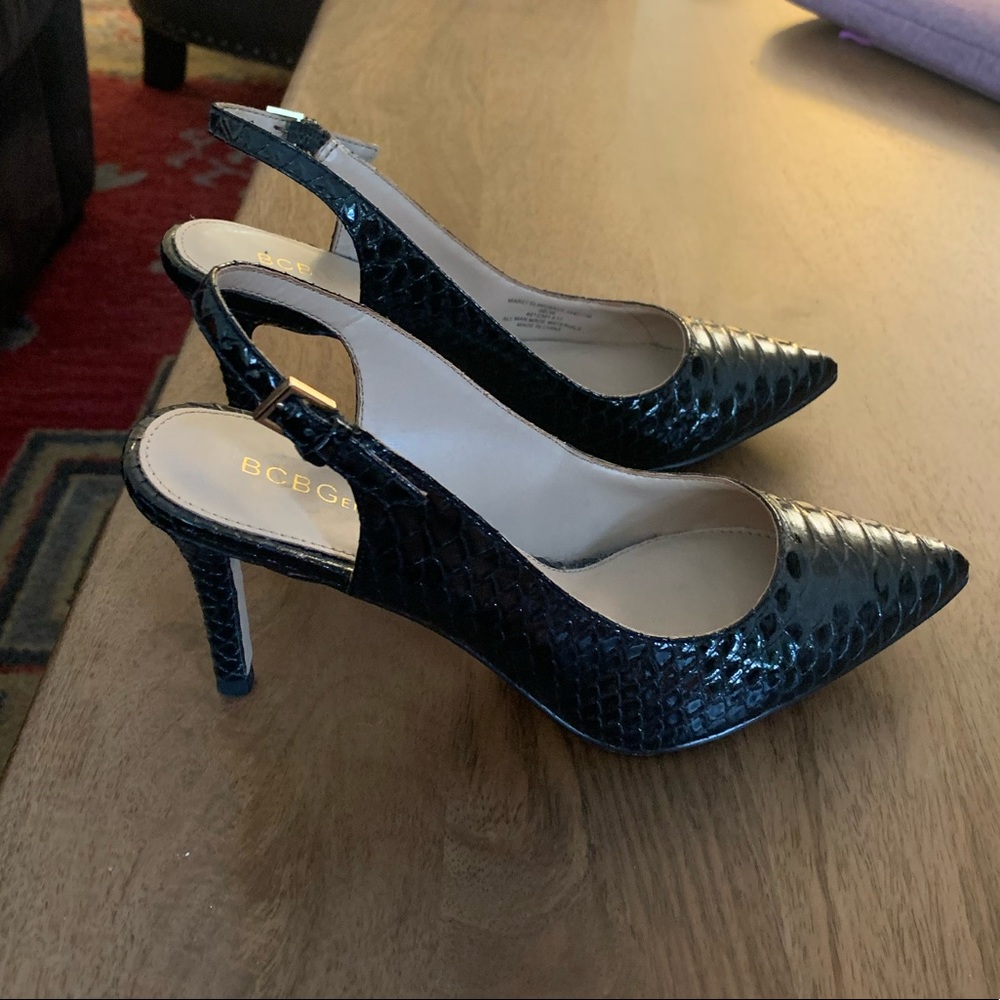 Black BCBGeneration heels, 2.5 in heel height, size 6.